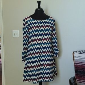 Chevron multi color dress